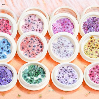 ตามมาตกแต่งเล็บ Simulation Plum Flower 3d Nail Art Set Manicure Handcraft Wood Pulp Slices Decor nuuo