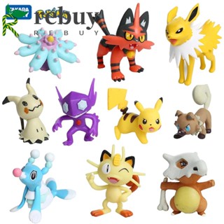 REBUY Anime Pokemon Figures 3-9cm Model Toys Pikachu Figures Vulpix Litten Squirtle Figures Dolls Collection Eevee Action Figures