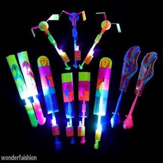 ของเล่นลูกศรจรวด เฮลิคอปเตอร์บิน มีไฟ LED 2023