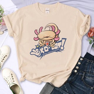 เสื้อยืด ลายมังงะ Axolotl สไตล์ญี่ปุ่น สําหรับผู้หญิง 2000s