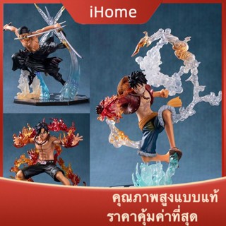 Ihome * ฟิกเกอร์ One Piece Fire Fist Luffy Zoro Ace Sanji Merchandise ครบชุด โมเดลรถยนต์ ตุ๊กตา ของขวัญ ของเล่น