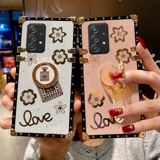 For Samsung Galaxy A10 M10 A20 A30 A50 A50S A30S A70 A51 A71 Perfume Bottle Square Phone Case With Bracket