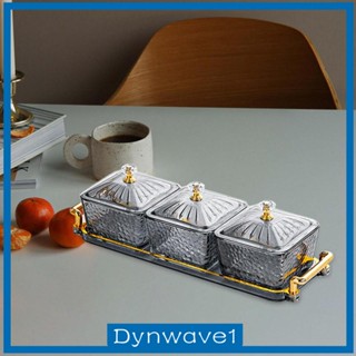 [Dynwave1] ถาดใส่ขนมขบเคี้ยว เครื่องปรุง พร้อมฝาปิด ถอดออกได้