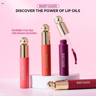 Beauty Glazed 8-color Lip Oil Dyed Lip Liquid Stay Bottom Non-stick Cup Cross-border Moisturizing Lip Oil Lip Gloss nuuo