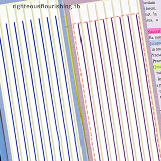 Righteousflourishingth สติกเกอร์ไฮไลท์ แบบใส บางมาก สีมาการอง สําหรับติดตกแต่ง