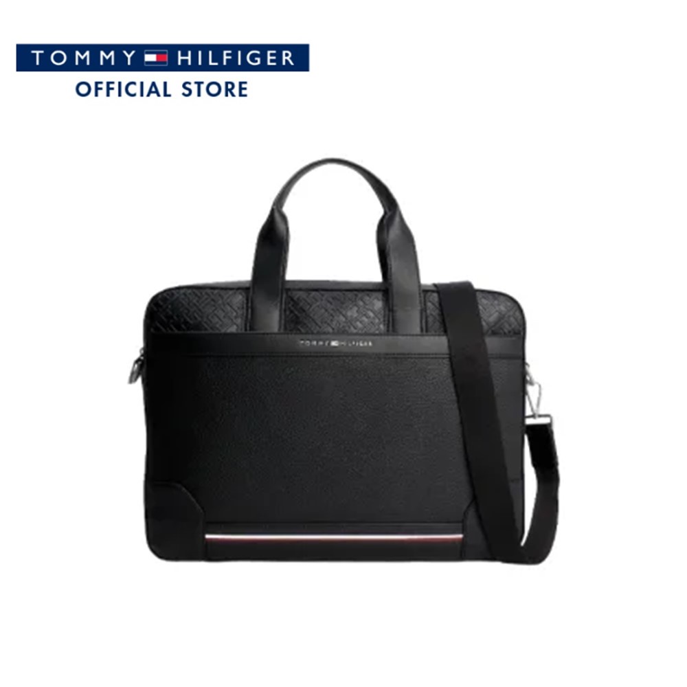 Laptop Bags & Cases 7302 บาท Tommy Hilfiger กระเป๋าโน้ตบุ๊คผู้ชาย รุ่น AM0AM11307 BDS – สีดำ Men Bags