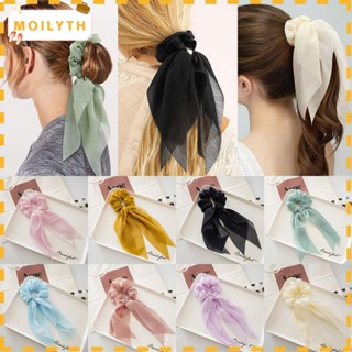 MOILY Bow Streamer Chiffon Ponytail Holder Scrunchies Hair Rope Ponytail Scarf