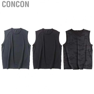 Concon Men Top  Fashion Soft Comfortable Summer Sleeveless Shirt Quick Drying Workout Vest for Sports