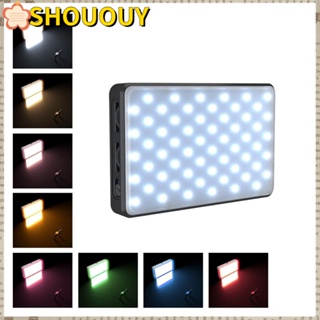 SHOUOUY ไฟวิดีโอ 2500K / 9000K ถ่ายทอดสด สลับได้ 120 ชิ้น LED แบบชาร์จไฟได้