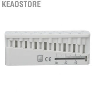 Keaostore Dental Burs Ruler  Safe Clearly Marked Measuring High Strength Professional White for Dentists Hospital