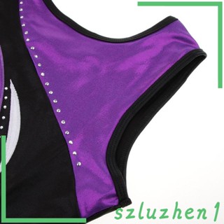 [Szluzhen1] เสื้อกล้าม ประดับคริสตัลแวววาว สําหรับเต้นบัลเล่ต์ ยิมนาสติก