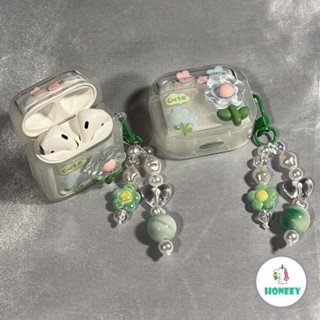 เคสหูฟังบลูทูธไร้สาย ซิลิโคน ลายดอกไม้ 3D เรียบง่าย สําหรับ Airpods Pro Airpods 2 3 Pro 2