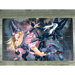 Dark Magician Playmat YuGiOh Girl TCG CCG แผ่นรองเมาส์ และแผ่นรองเมาส์ สําหรับเล่นเกมเทรดดิ้งการ์ด