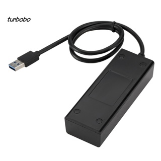 Turbobo อะแดปเตอร์แยกขยายฮับ USB 3.0 4 พอร์ต ความเร็วสูง สําหรับแล็ปท็อป พีซี