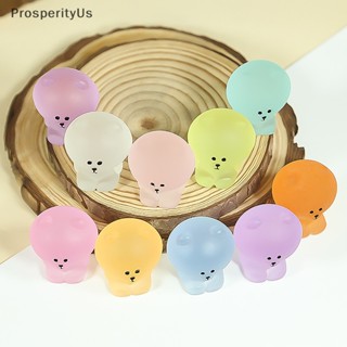 [ProsperityUs] ตุ๊กตาหมีบราวน์ เรืองแสง ขนาดเล็ก สีแคนดี้ สําหรับตกแต่งบ้านตุ๊กตา 2 ชิ้น