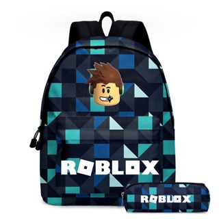 Roblox กระเป๋าเป้สะพายหลัง กระเป๋านักเรียน ลายการ์ตูนอนิเมะ สําหรับเด็กผู้ชาย