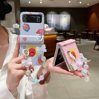 เคสโทรศัพท์มือถือ ลายดอกไม้ พรีเมี่ยม สําหรับ Samsung Galaxy Z Flip4 Z Flip3 Z Flip4 Z Flip3 3n1