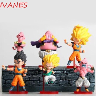 IVANES โมเดลตุ๊กตาฟิกเกอร์ Dragon Ball Son Goku ขนาดเล็ก เหมาะกับของขวัญ ของเล่นสะสม สําหรับเด็ก