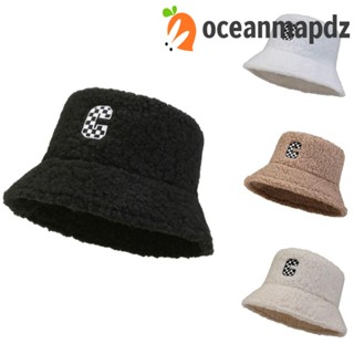 OCEANMAPDZ หมวกบักเก็ต ผ้าขนแกะ ปักลายตัวอักษร C กันลม อเนกประสงค์ เหมาะกับใส่กลางแจ้ง สไตล์ชาวประมง สําหรับผู้หญิง