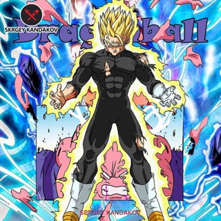 พร้อมส่ง เสื้อยืดแขนสั้น ผ้าฝ้ายแท้ พิมพ์ลายการ์ตูนดราก้อนบอล Vegeta War Demon Buo แฟชั่นฤดูร้อน สําหรับคู่รัก