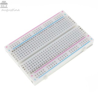 AUGUSTINA Mini Bread board Universal PCB Breadboard White 400 holes DIY Solderless 8.5 x 5.5cm For arduino Electronic experimental/Multicolor