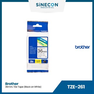 Brother บราเดอร์ TZE-261 เทปพิมพ์อักษร ดำ/ขาว แบบเคลือบพลาสติก TZE ขนาด 36mm. สำหรับเครื่องพิมพ์ฉลาก Brother