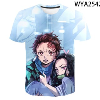 เสื้อยืด พิมพ์ลายอนิเมะ Demon Slayer Kimetsu No Yaiba สไตล์ฮาราจูกุ 2022