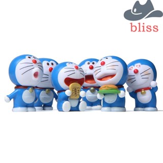 BLISS โมเดลตุ๊กตาฟิกเกอร์ Doraemon 6 ชิ้น ต่อชุด สําหรับเก็บสะสม