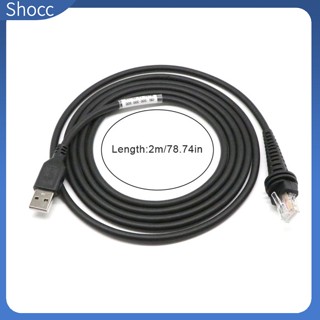 Shocc เครื่องสแกนบาร์โค้ด 2d 2 เมตร สายเคเบิลข้อมูล Usb RJ45 10P10C พอร์ต สําหรับ Honeywell 1900 1902g 1300g 1400