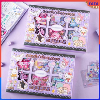 Sanrio Characters Sticker 60pcs/set Journal Paper Sticker Kit Student Cinnamoroll/kitty/kuromi Notebook/stationery DIY Decorative Sticker Boxed (tata.th)