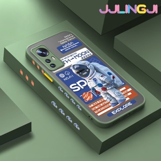 เคสซิลิโคนนิ่ม แบบใส ขอบสี่เหลี่ยม ลายอวกาศ NASA กันกระแทก สําหรับ Xiaomi 12 Pro 5G 12 Lite