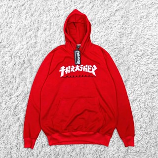 เสื้อฮู้ดดี้ พิมพ์ลายโลโก้ Thrasher Godzilla Skate Mag สีแดง ระบายอากาศ เหมาะกับของขวัญ สําหรับผู้ชาย