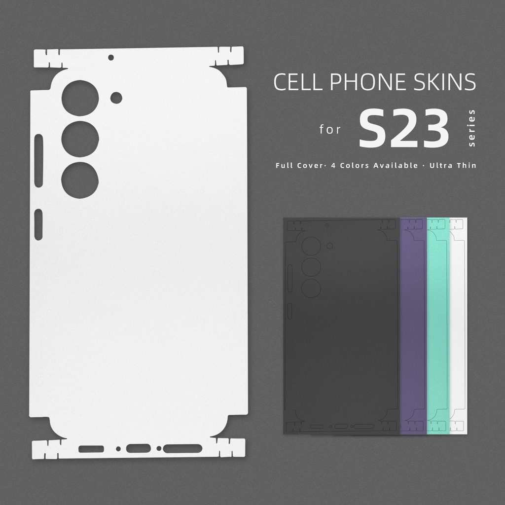 สติ๊กเกอร์โทรศัพท์มือถือเต็มห่อป้องกันผิวเข้ากันได้กับ Samsung S24 Plus Ultra