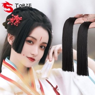 TOBIE ผมปลอม สีน้ําตาล สีดําธรรมชาติ สไตล์จีนโบราณ สําหรับถ่ายภาพสตูดิโอ