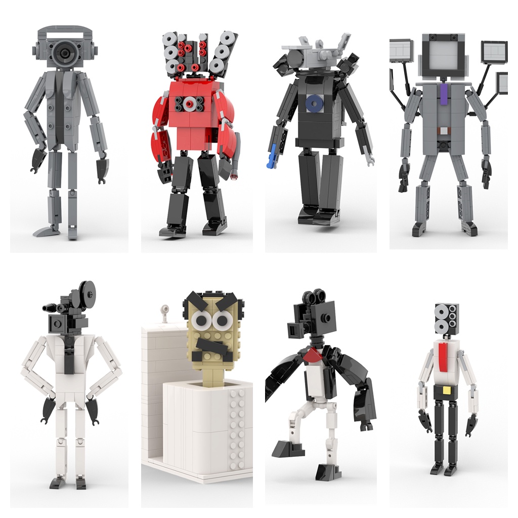 บล็อกตัวต่อเลโก้ รูปหุ่นยนต์ห้องน้ํา Titan Skibidi VS Titan Cameraman Eilik Robot ของเล่นสําหรับเด็ก