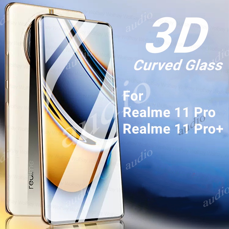 3 ชิ้น 3D ร้อนดัดหน้าจอด้านหน้าสําหรับRealme 13 12 11 Pro Plus Pro + 5G 2024 กระจกนิรภัยสําหรับRealme11 Realme12 Realme13 Pro + Realme13Pro + 5Gหน้าจอป้องกันรอยขีดข่วน