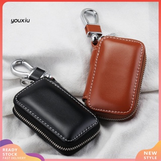 Youxiu เคสกุญแจรถยนต์ หนังวัวแท้ มีซิป