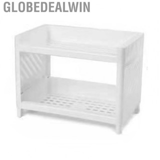 Globedealwin Desktop Storage Shelf  Easy To Clean Desk Organizer Practical Multifunctional for Office Household