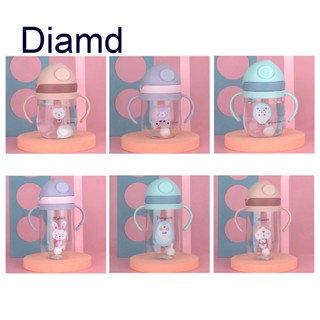 Diamd ขวดนมเด็กทารก พร้อมหลอดถ่วงน้ําหนัก กันหก พร้อมที่จับ