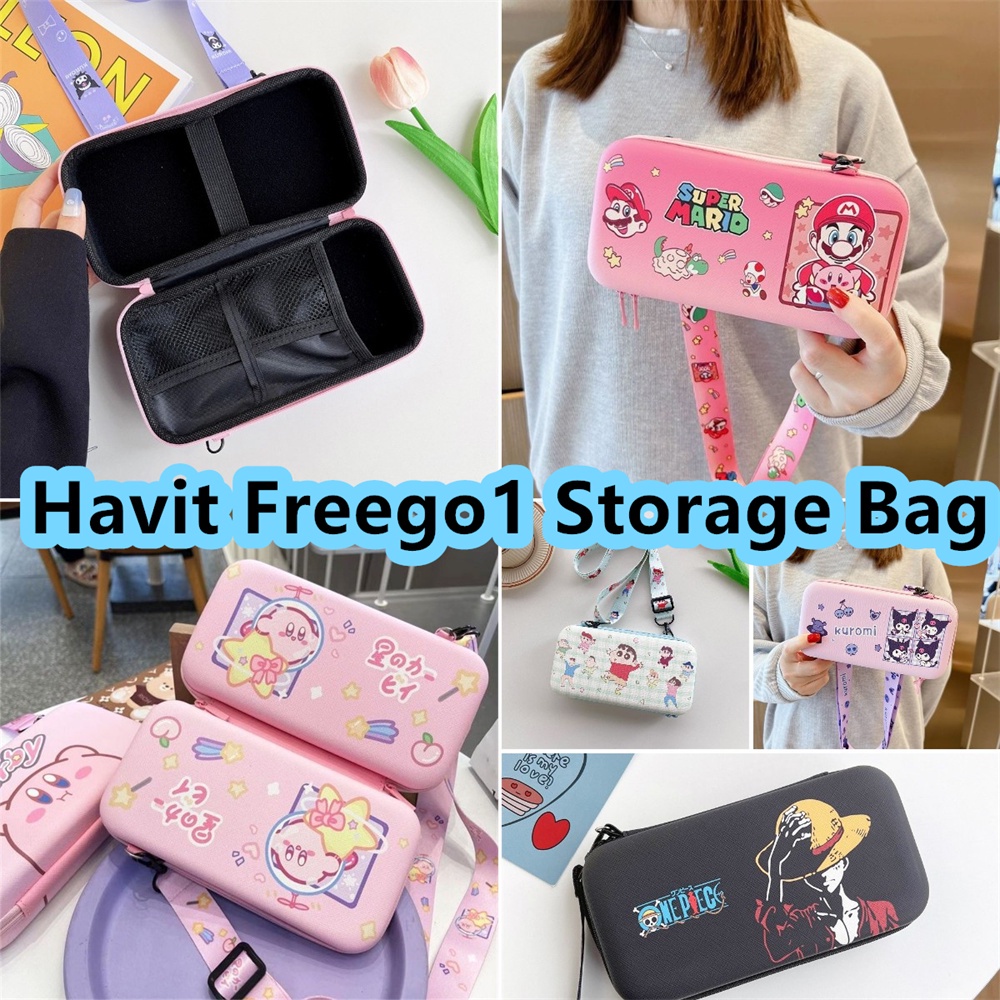 สําหรับ Havit Freego1 Bone Conduction หูฟังการ์ตูนที่น่าสนใจสําหรับ Havit Freego1 แบบพกพากระเป๋าพกพา