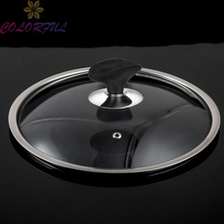 【COLORFUL】Pot Lid Clear Glass Lid Dishwasher-safe Lid Heat-resistant Replacement