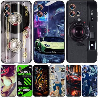 เคสโทรศัพท์มือถือ ซิลิโคนนิ่ม Tpu ลายแมวเกม สีดํา สําหรับ Motorola Edge 30 5G fusion Edge30 neo