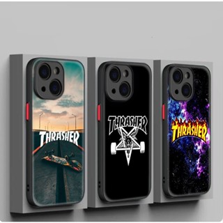 เคสโทรศัพท์มือถือแบบนิ่ม ลาย Thrasher Y206 แฟชั่น สําหรับ iPhone SE SE2 SE3 7 8 Plus XR XS Max 11 Pro Max