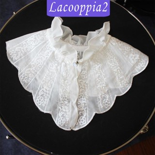 [Lacooppia2] เสื้อคอปก แบบครึ่งตัว ถอดออกได้ อุปกรณ์เสริม สําหรับชุดเดรส