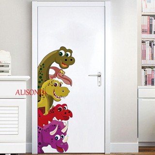 ALISOND1 สติกเกอร์ติดผนัง ลายไดโนเสาร์ สําหรับตกแต่งบ้าน ห้องนอนเด็ก ห้องนั่งเล่น
