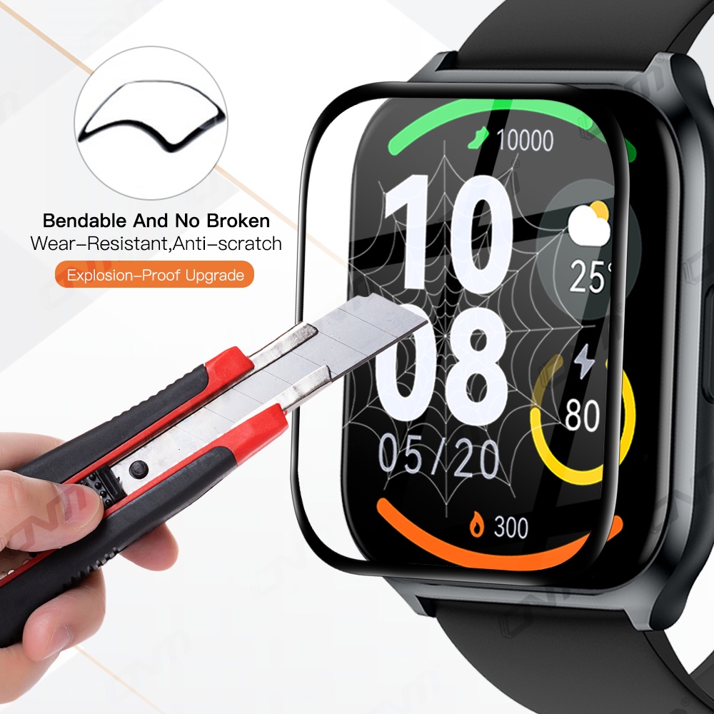 3D ป้องกันหน้าจอสําหรับ Haylou Smart Watch 2 Pro ฟิล์มป้องกันนุ่มยืดหยุ่นสําหรับ Haylou Watch 2 Pro 