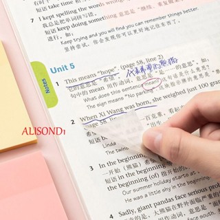 ALISOND1 กระดาษโน๊ต แบบใส กันน้ํา มีกาวในตัว สําหรับนักเรียน จํานวน 50 แผ่น