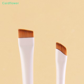 &lt;Cardflower&gt; แปรงแต่งหน้า แปรงเขียนคิ้ว อายไลเนอร์ ด้ามจับไม้ สีขาว คุณภาพสูง 1/4 ชิ้น