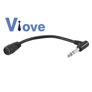 สายเคเบิ้ล MIDI 5-Pin Din Female เป็น Monoprice 6.35 มม. (1/4 นิ้ว) Male TRS สายต่อขยายเสียงสเตอริโอ