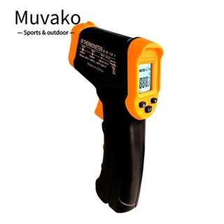 Muvako เครื่องวัดอุณหภูมิเลเซอร์ ปืน ปรับได้ -58℉~932℉ (-50℃ ถึง 500℃เครื่องวัดอุณหภูมิอินฟราเรด หน้าจอ LCD Backlit D:S=12:1 อุณหภูมิสูง